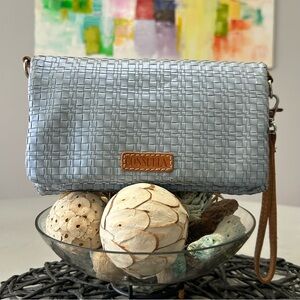 🦋🩵🦋 Consuela Skye Blue Iridescent Metallic Uptown Crossbody